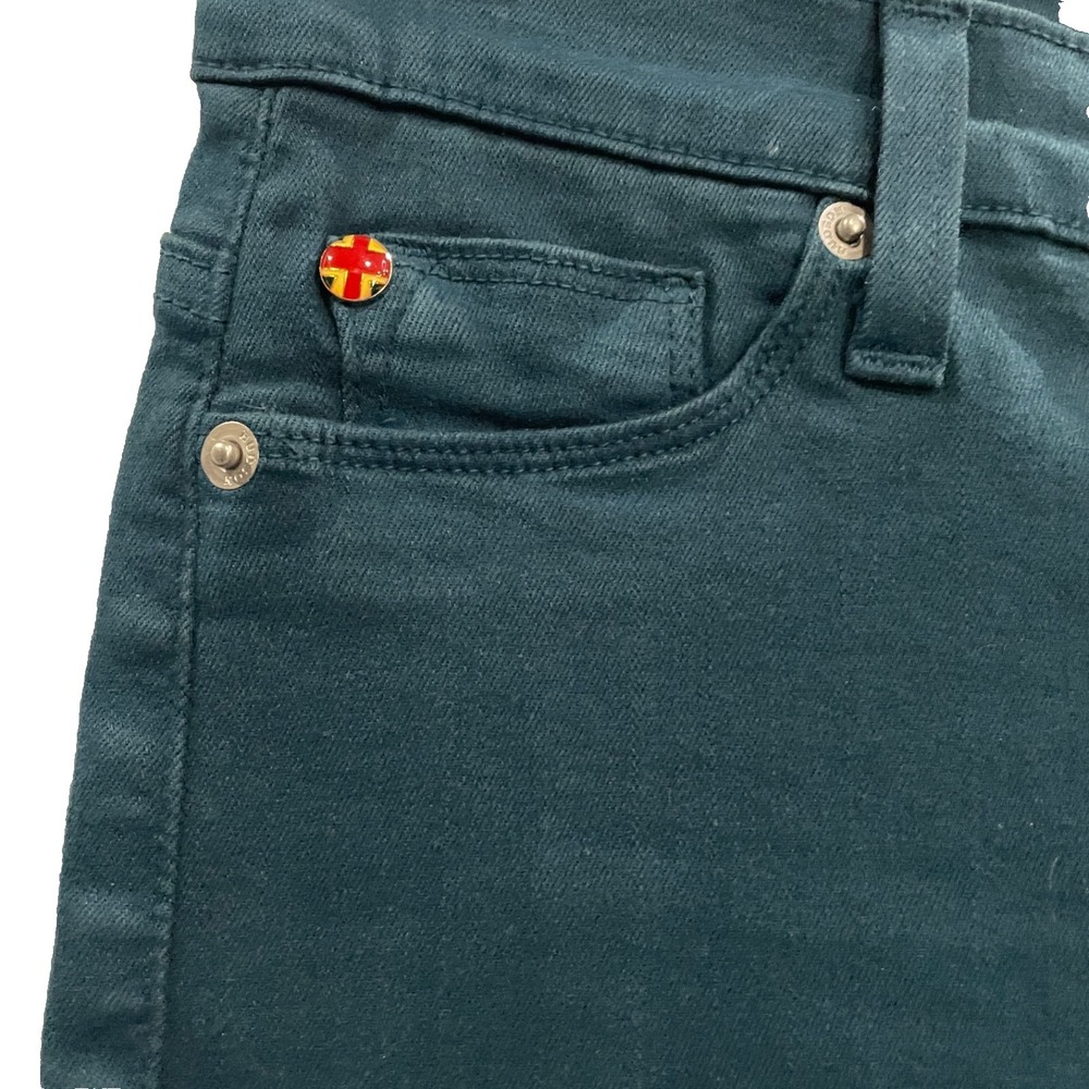 Hudson 27 Jeans Women's USA Peacock Green Blue Teal Stretch‎ Skinny Denim Pants
